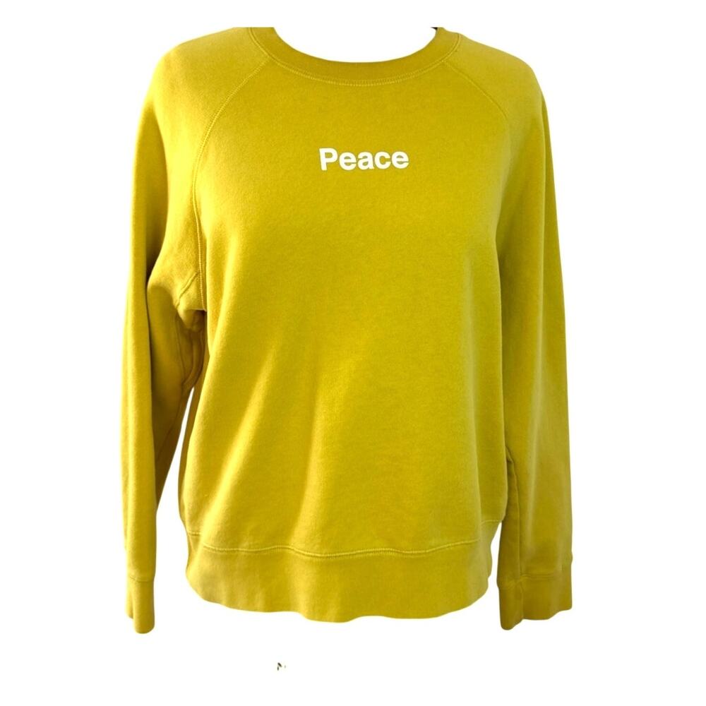 Zadig & Voltaire Peace Sweatshirt in Bright Yellow Size Medium